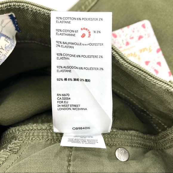 Free People Green High Rise Frayed Hem Jeggings - Picture 7 of 7